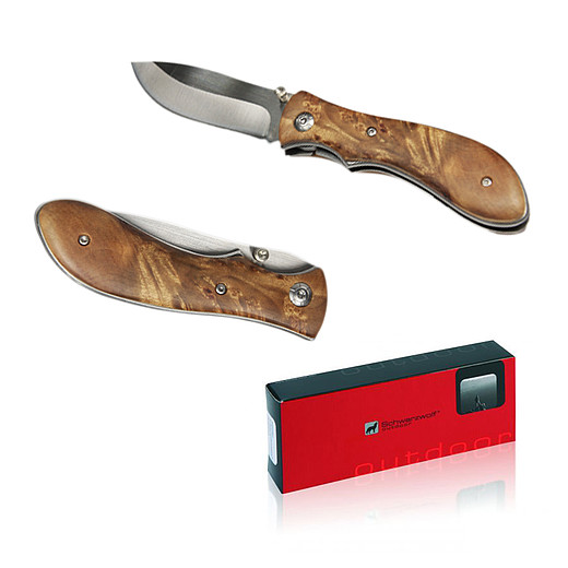 SCHWARZWOLF JUNGLE Pocket knife, wooden