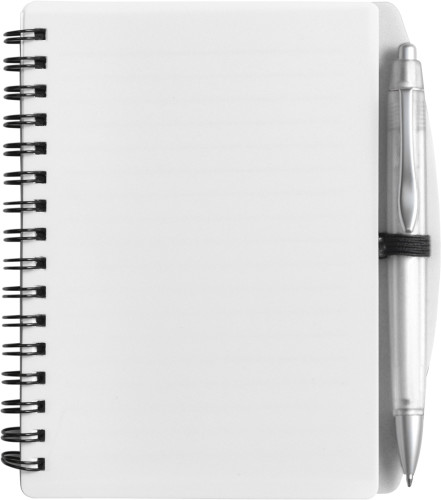 Spiral notesbog A6 med kuglepen