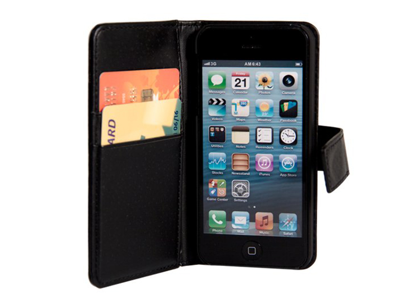 Plånboksfodral i PU-läder (iPhone)