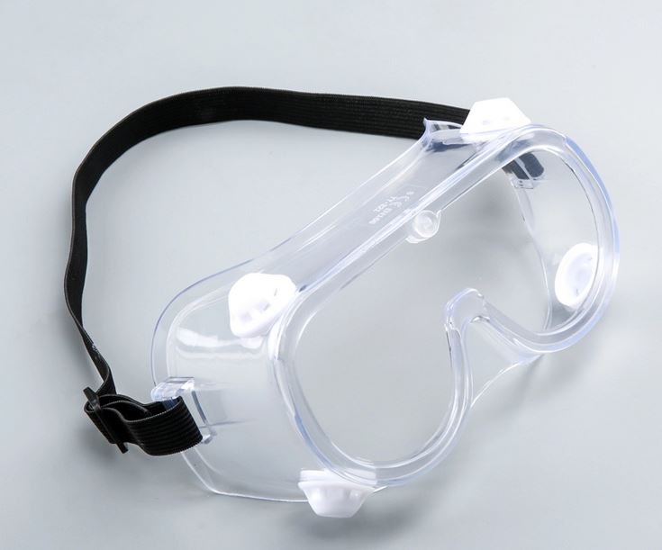 Protection goggles with valves